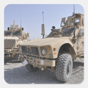 Adesivo Quadrado Um veículo protegido contra a escova resistente às