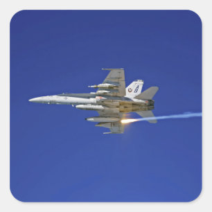 Adesivo Quadrado Um zangão de F/A-18C