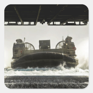 Adesivo Quadrado Uma almofada de ar do artesanato de aterrissagem s