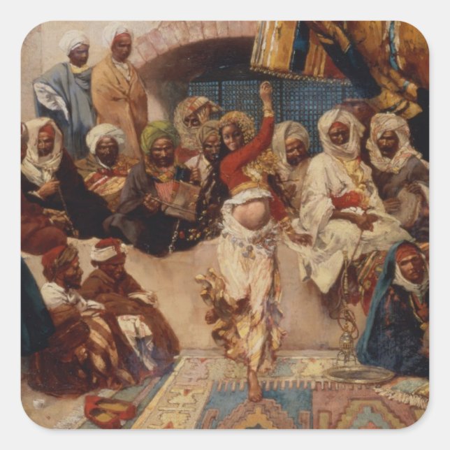 Adesivo Quadrado Uma Audiência Cativa, 1883 (óleo na canvas) (Frente)