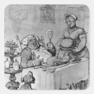 Adesivo Quadrado Uma Boa Refeição,