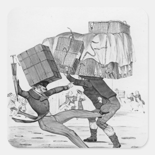 Adesivo Quadrado Uma Caixa de Natal, 1836 (Frente)