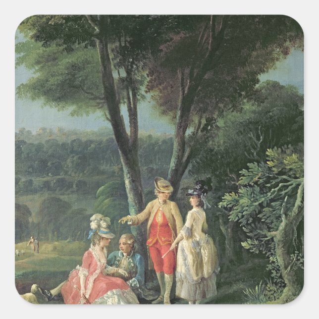 Adesivo Quadrado Uma caminhada no parque (Frente)