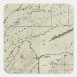 Adesivo Quadrado Uma carta exata da rua Laurence do rio