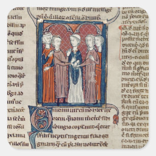 Adesivo Quadrado Uma cena do casamento, 'de Decrets de Gratien'