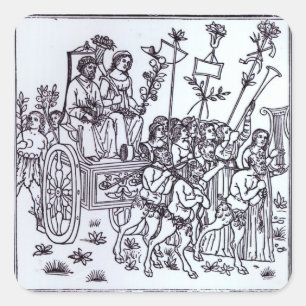 Adesivo Quadrado Uma cena do Decameron