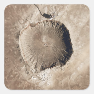 Adesivo Quadrado Uma cratera de impacto meteorológica