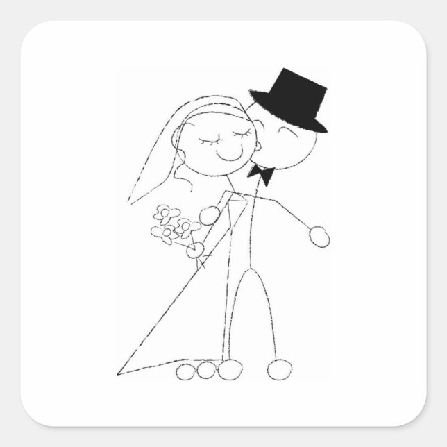 Adesivo Quadrado Uma dança e um beijo (Frente)