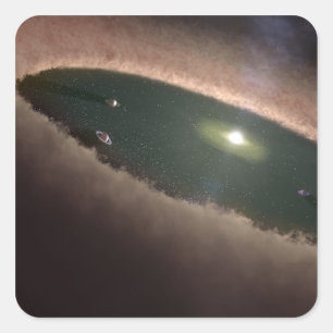 Adesivo Quadrado Uma diferença em um protoplanetary, ou na