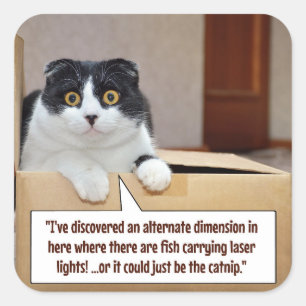 Adesivo Quadrado Uma dimensão alternativa