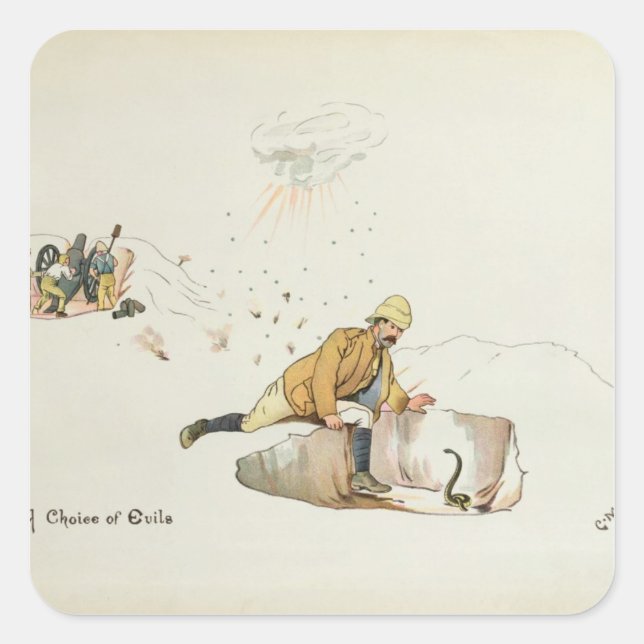 Adesivo Quadrado Uma escolha de Mau do Leaguer de (Frente)