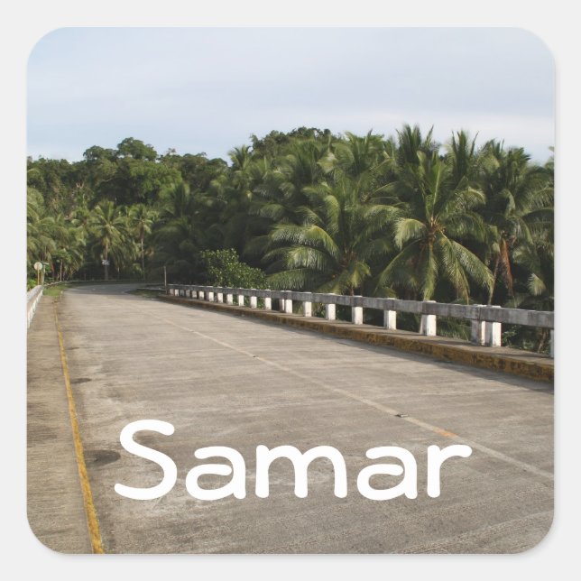 Adesivo Quadrado Uma estrada em Samar (Frente)
