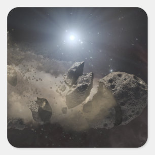 Adesivo Quadrado Uma estrela de anão branco