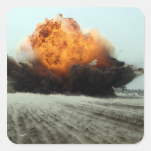 Adesivo Quadrado Uma explosão entra em erupção