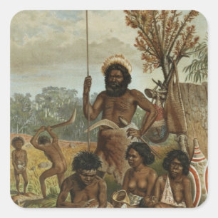 Adesivo Quadrado Uma festa da família australiana em New South Wale