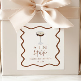 Adesivo Quadrado Uma Festa de aniversário Tini Bit Antigo Expresso 