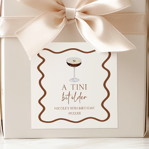 Adesivo Quadrado Uma Festa de aniversário Tini Bit Antigo Expresso