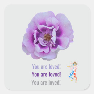 Adesivo Quadrado Uma flor de tulipa