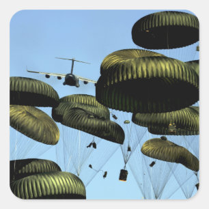 Adesivo Quadrado Uma Força Aérea dos EUA C-17 Globemaster III