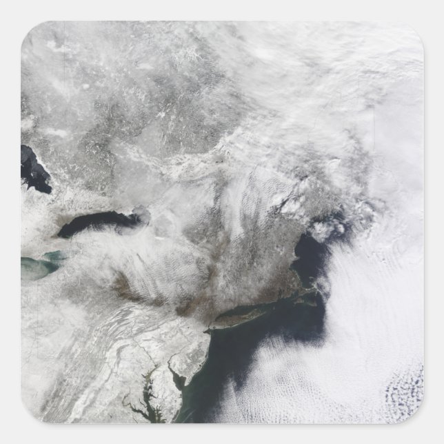 Adesivo Quadrado Uma forte tempestade de inverno (Frente)