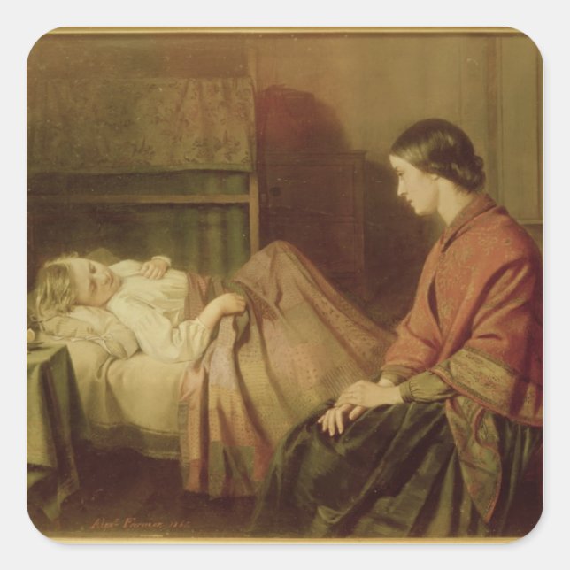 Adesivo Quadrado Uma Hora Ansiosa (Frente)