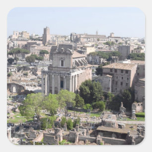 Adesivo Quadrado Uma ideia do fome do fórum de Roma o Farnese