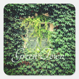 Adesivo Quadrado Uma janela em plantas verdes, Case-Mate capas de i