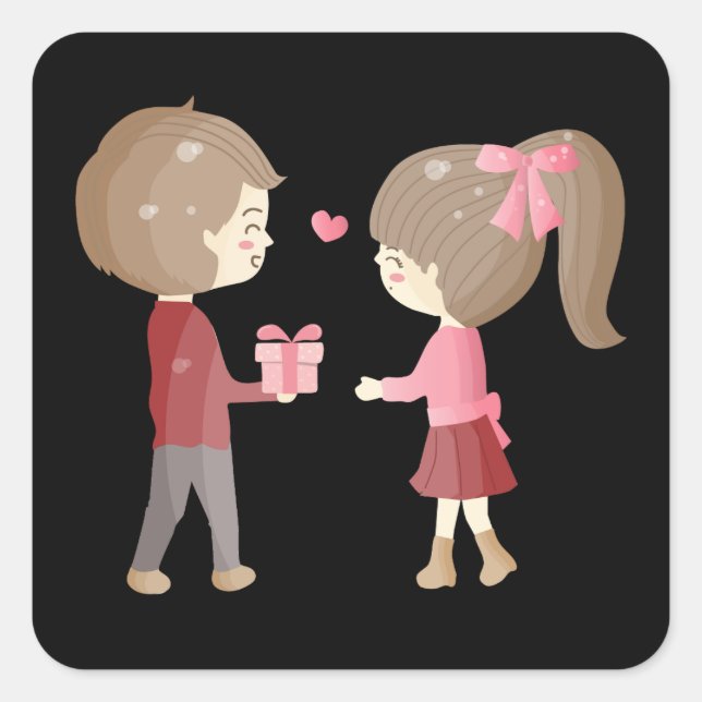 Adesivo Quadrado Uma jornada juntos ❤️ (Frente)