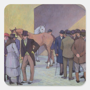 Adesivo Quadrado Uma manhã em Tattersall (óleo em canvas)