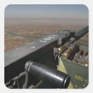 Adesivo Quadrado Uma metralhadora de 50 calibres