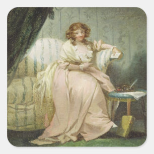 Adesivo Quadrado Uma mulher chamou Anne, esposa do artista,