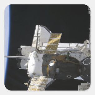 Adesivo Quadrado Uma nave espacial Soyuz atracada