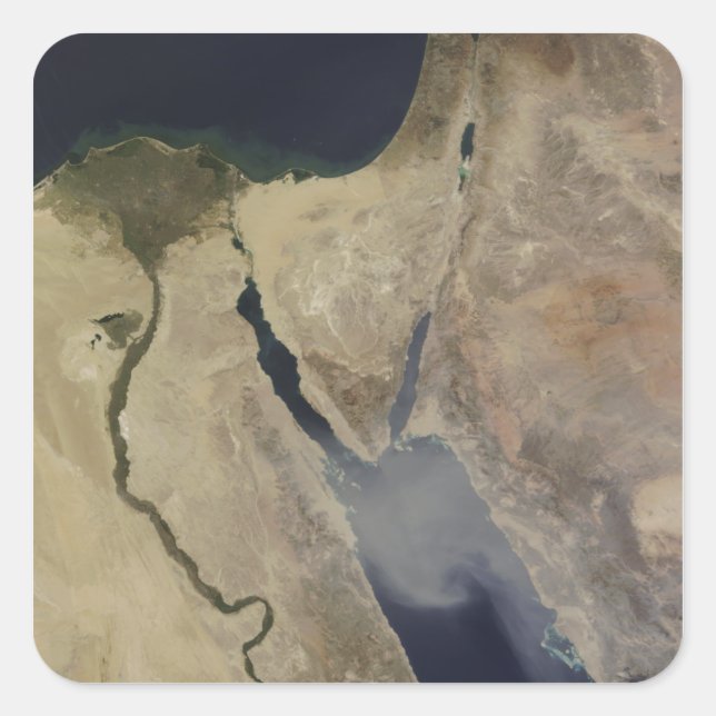 Adesivo Quadrado Uma nuvem de poeira brava da Arábia Saudita (Frente)