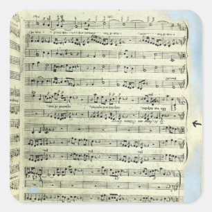 Adesivo Quadrado Uma página de uma das duas únicas cópias