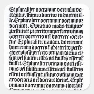 Adesivo Quadrado Uma página 'do Grammaire Latine
