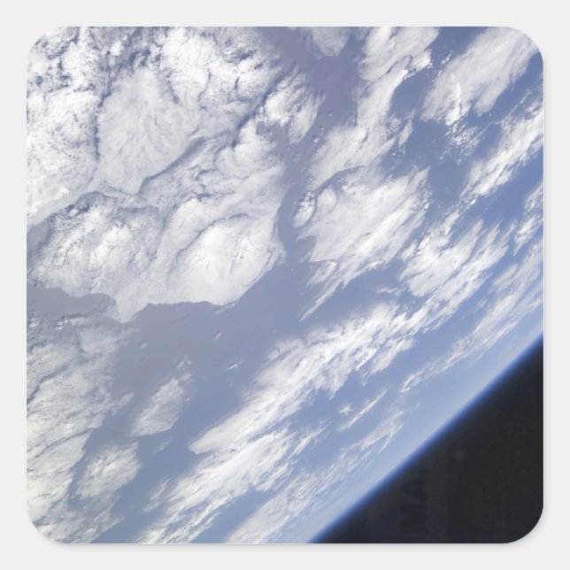 Adesivo Quadrado Uma parte azul e branca da Terra (Frente)