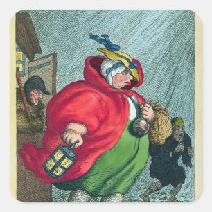Adesivo Quadrado Uma parteira que vai a um trabalho, 1811