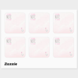 Adesivo Quadrado Uma pequena nota para o livro de Dentro do Baby St