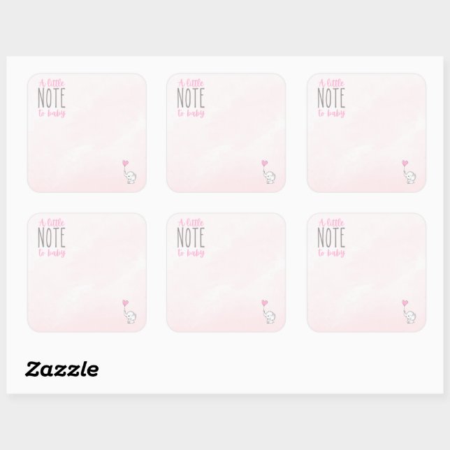 Adesivo Quadrado Uma pequena nota para o livro de Dentro do Baby St (Folha)