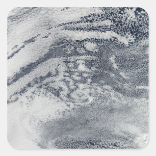 Adesivo Quadrado Uma rede de nuvens sobre o Oceano Pacífico