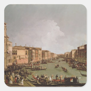 Adesivo Quadrado Uma regata no canal grande, c.1735