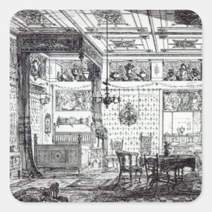 Adesivo Quadrado Uma sala da cama