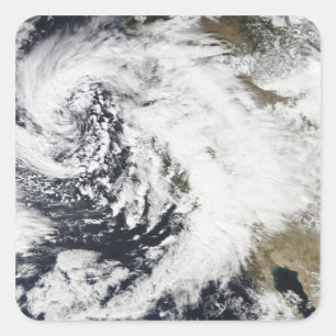 Adesivo Quadrado Uma série de tempestades fortes com ventos feroze