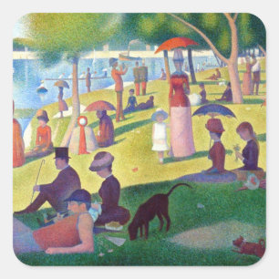 Adesivo Quadrado Uma tarde de domingo em La Grande Jatte por Seurat