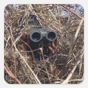 Adesivo Quadrado Uma técnica de observação de observador de escuta