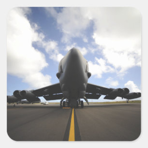 Adesivo Quadrado Uma tripulação de manutenção da Força Aérea dos EU