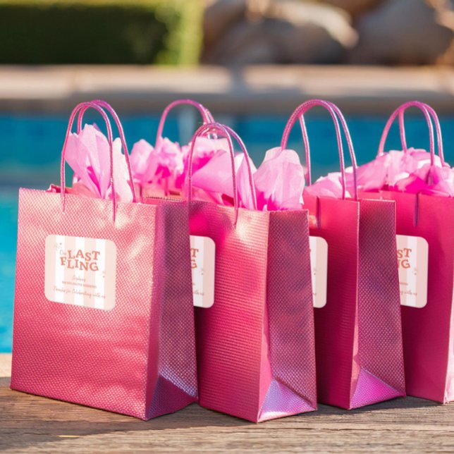 Adesivo Quadrado Uma Última Farra de Solteira (Criador carregado)