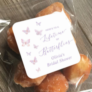 Adesivo Quadrado Uma vida útil do Chá de panela das borboletas