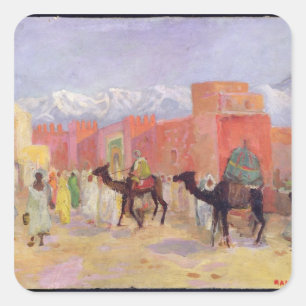 Adesivo Quadrado Uma vila nas montanhas de atlas