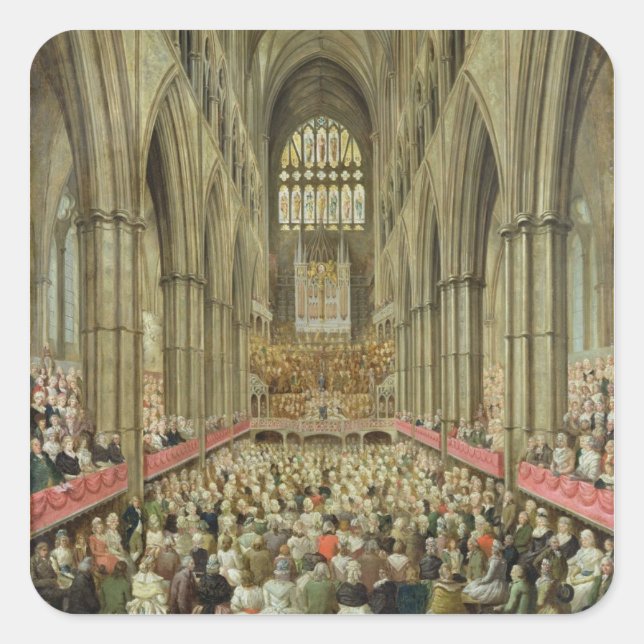 Adesivo Quadrado Uma Visão Interior da Abadia de Westminster sobre  (Frente)
